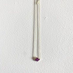 Kendra Scott Tess Gold Pendant Necklace in Plum Drusy